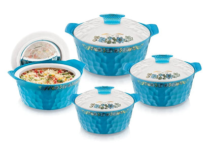 Hexon Hotpots Set | 4 Piece Thermal Food Storage | Sizes 1000ml, 1800ml, 2500ml, 3300ml