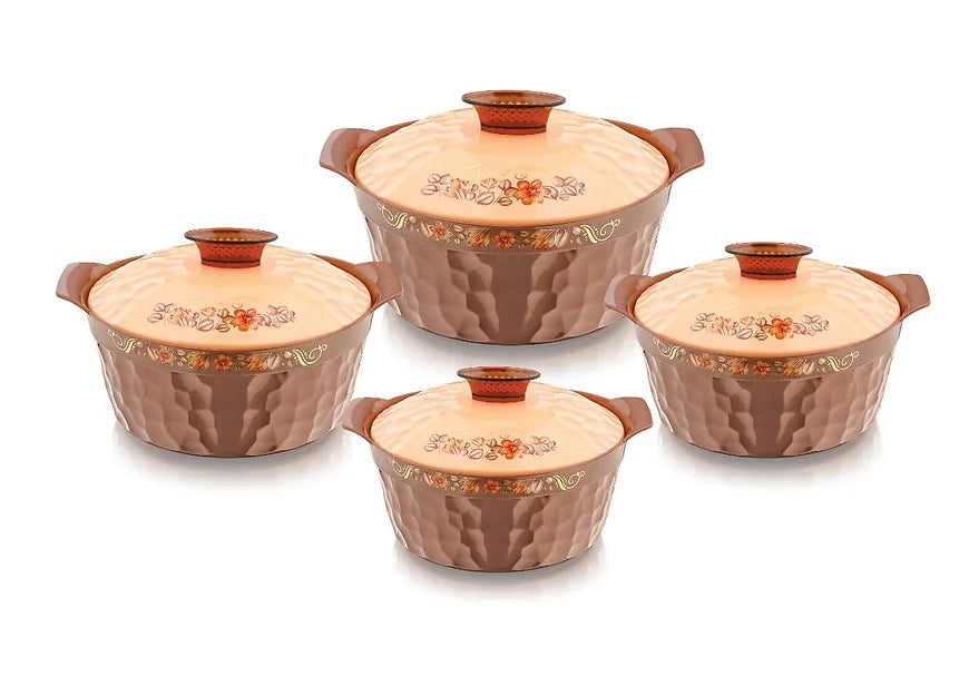 Hexon Hotpots Set | 4 Piece Thermal Food Storage | Sizes 1000ml, 1800ml, 2500ml, 3300ml