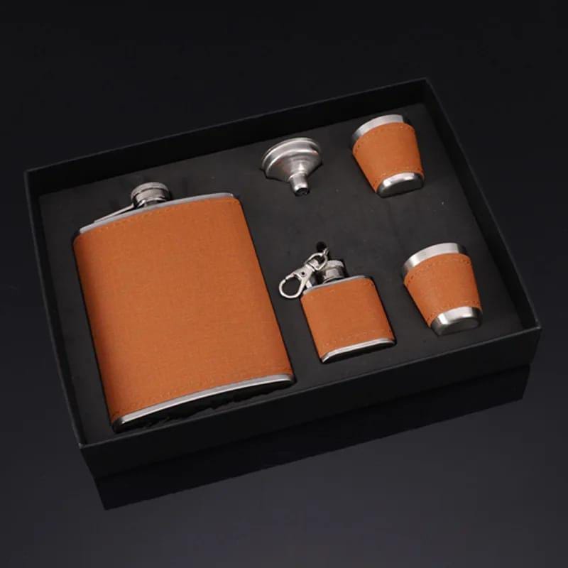 2 Portable Hip Flask Set with 2 Tot Glasses & Funnel | Perfect for On the Go