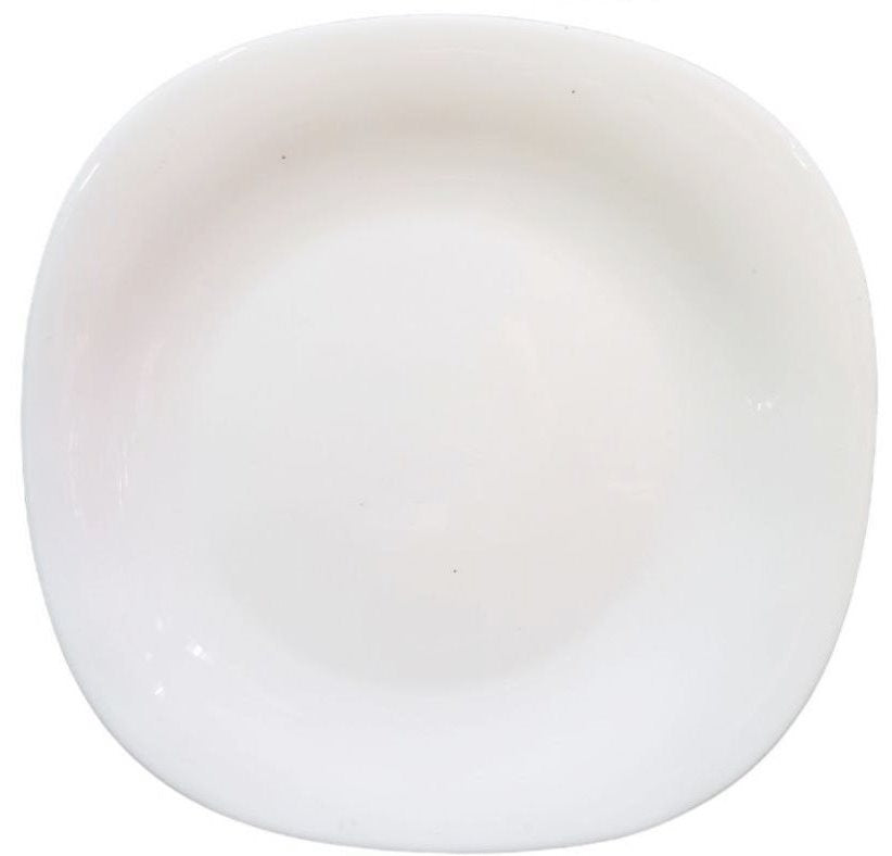 Set of 6 Quadra Square Side Plates | 7.5" (205mm) | White Plain | 36-Piece Set | Modern and Durable