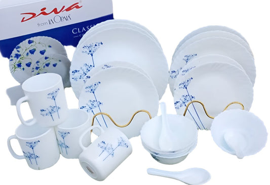 39 Piece Classique Dinner Set Aqua Spray | Elegant Tableware Collection