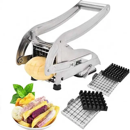 Multipurpose Stainless Steel Chips Cutter with Suction Pad– Heavy Duty Potato Slicer for Perfect Fries | Vegetable