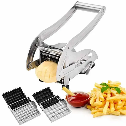 Multipurpose Stainless Steel Chips Cutter with Suction Pad– Heavy Duty Potato Slicer for Perfect Fries | Vegetable