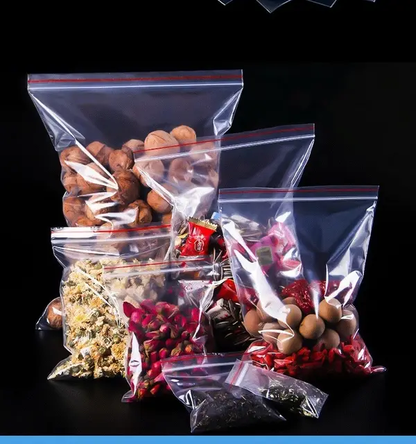 Transparent Reusable Ziplock Bags | Freezing & Storage, Food Grade (25pcs Set, Various Sizes)