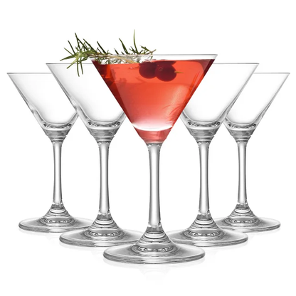 Creative Martini Cocktail Glasses |  4 Piece Set, 125ml Capacity (15.5cm)