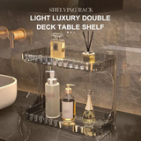 Double Layer Vanity Stand | Multipurpose Acrylic Organizer | Bathroom, Kitchen | Living Room Storage Organizer