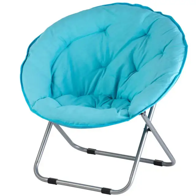 Foldable Portable Moon Chair | Comfortable and Lightweight Frame Padded Lounge Chair for Camping, Home, or Outdoors