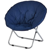 Foldable Portable Moon Chair | Comfortable and Lightweight Frame Padded Lounge Chair for Camping, Home, or Outdoors