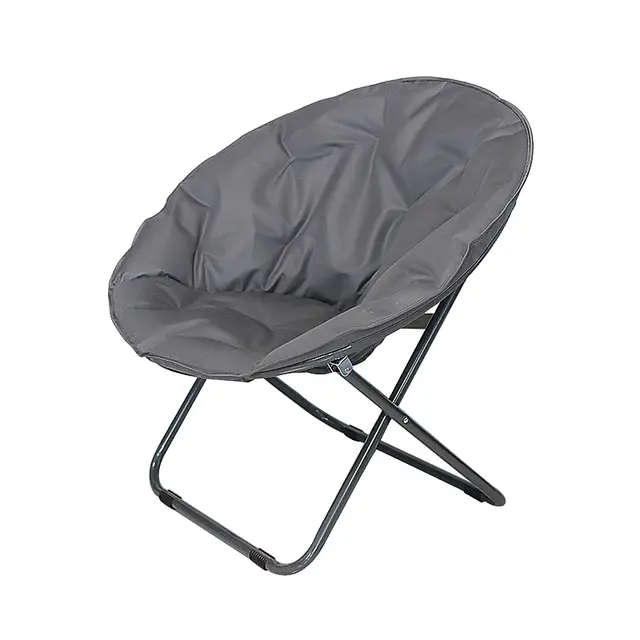 Foldable Portable Moon Chair | Comfortable and Lightweight Frame Padded Lounge Chair for Camping, Home, or Outdoors