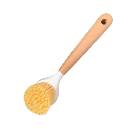 Kitchen Surface Cleaning Brush with Wooden Handle | Hard Bristles for Dishes, Cookers, Ovens, and More