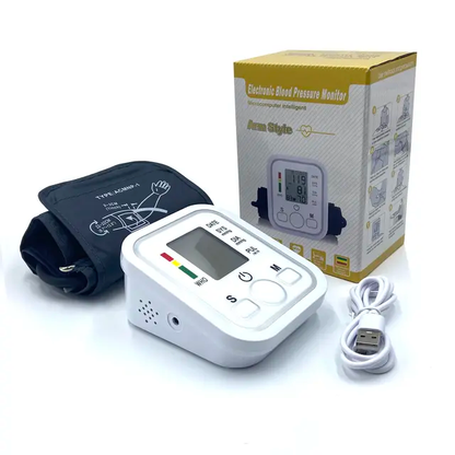 Digital Blood Pressure Monitor Upper Arm |Automatic Cuff BP Machine with Pulse Rate Monitoring & Large LCD Display