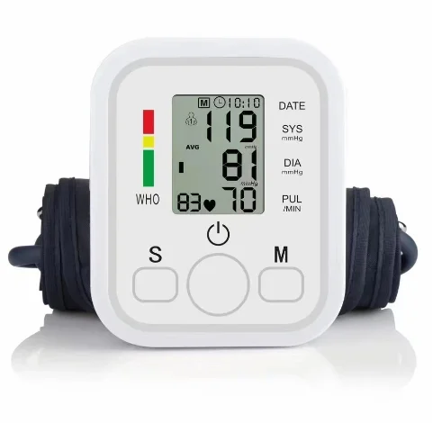 Digital Blood Pressure Monitor Upper Arm |Automatic Cuff BP Machine with Pulse Rate Monitoring & Large LCD Display