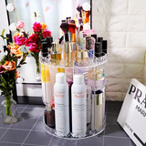 Acrylic Clear Transparent Rotating Makeup Organizer |360° Rotating Cosmetic Storage Box, 28x28x35cm