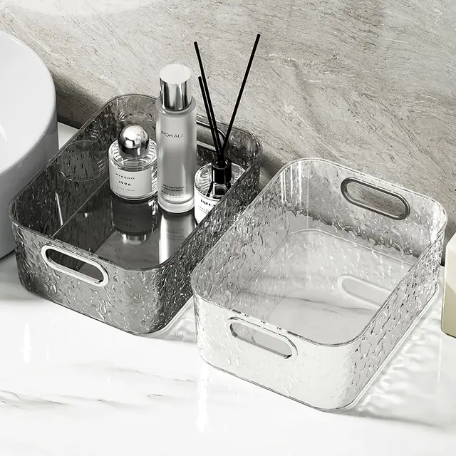 Acrylic Clear Storage Box | Bathroom Makeup Organizer with Multiple Compartments for Cosmetics, Jewelry, and Accessories