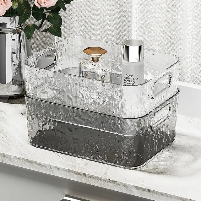 Acrylic Clear Storage Box | Bathroom Makeup Organizer with Multiple Compartments for Cosmetics, Jewelry, and Accessories