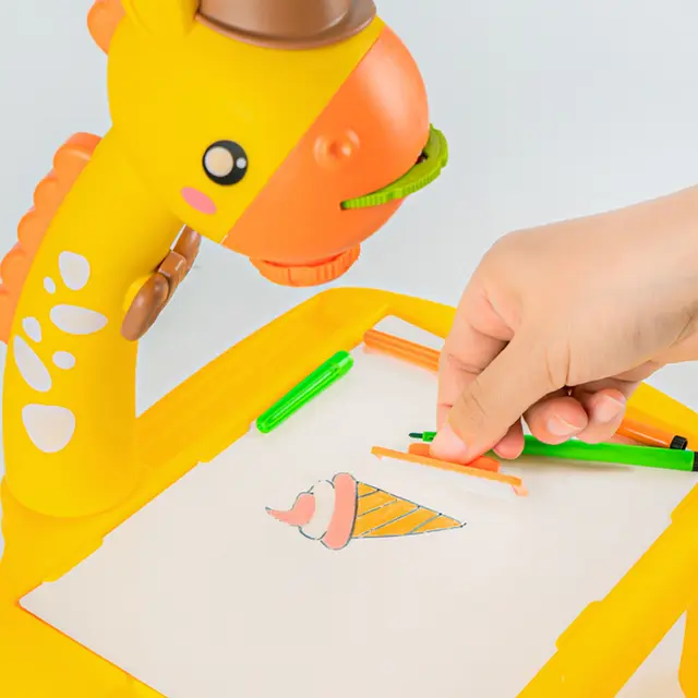 Kids Drawing Board with LED Projector | Art Table Toy for Learning and Creativity