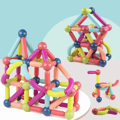 Educational Magnetic Balls and Sticks Building Set | Large Magnetic Building Blocks for Kids, Perfect Birthday Gift