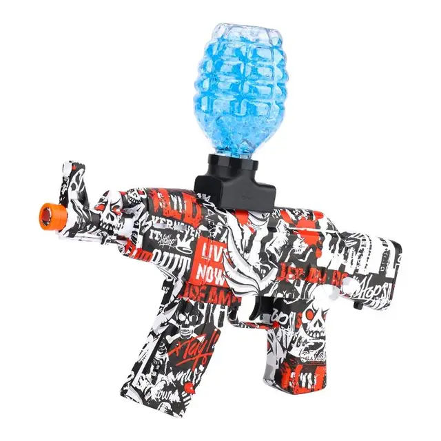 Splatter Rechargeable Ball Water Bomb Gun |Outdoor Shooting Toy Gun for Kids and Adults, Available in Black and Blue