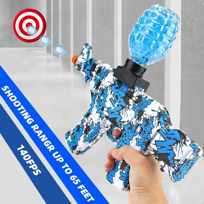 Splatter Rechargeable Ball Water Bomb Gun |Outdoor Shooting Toy Gun for Kids and Adults, Available in Black and Blue