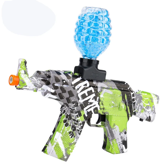 Splatter Rechargeable Ball Water Bomb Gun |Outdoor Shooting Toy Gun for Kids and Adults, Available in Black and Blue