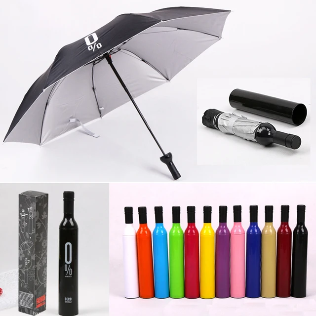 New Bottle Umbrellas| Compact and Stylish, Available in Multiple Colors (Violet, Yellow, Blue, Sky Blue, Red, White, Black, Pink, Purple, Green, Orange)