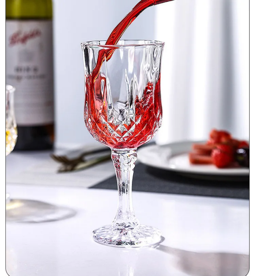 High quality Masquerade Crystal Claret Wine 250 ml  Glasses | Set of 6