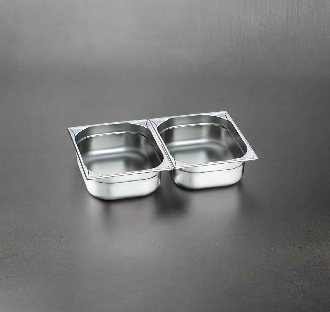 2 pcs Food Pan (Insert) for SG-433/2 Double Cheffing Dish | High Quality Stainless Steel