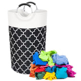 Large Capacity Laundry Basket 82L with Metal Handles | Collapsible