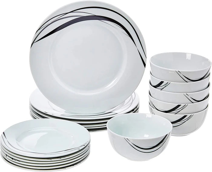 Ceramic Quality 16 Pcs Classique Dinner Set | Midnight | Perfect For Hosting Dinner Parties, Special Celebrations, & Enhancing Everyday Dining Experience