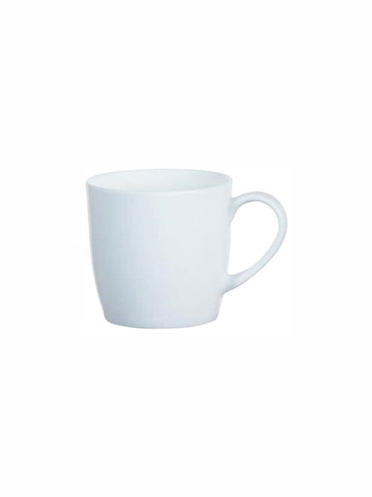 6pcs 33 cl Mugs | White Plain | Classic and Versatile | Porcelain