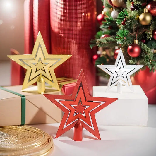 1pc Christmas Tree Topper Star | Pentagram Holiday Plating Tree Topper | Festive Christmas Tree Decorations & Ornaments