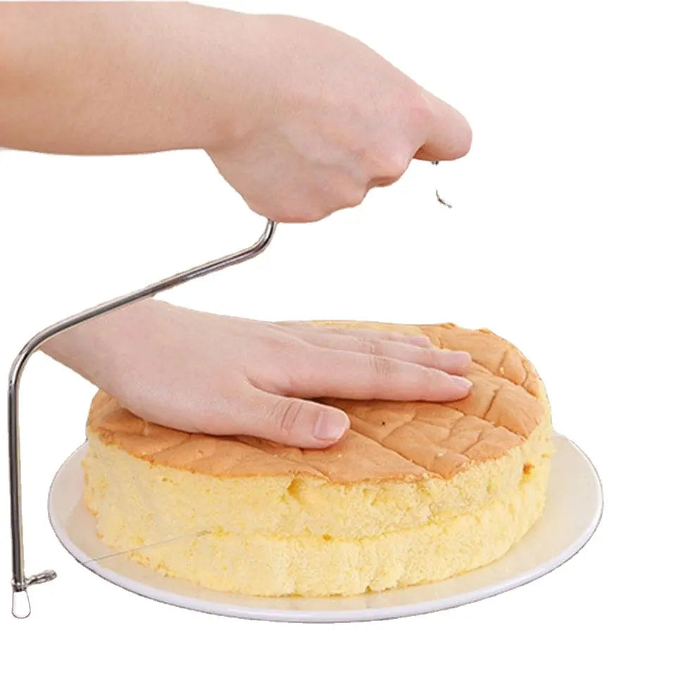 Double Wire Adjustable Cake Cutter | Stainless Steel Layering & Leveling Tool for Cakes | Perfect for Baking & Decorating