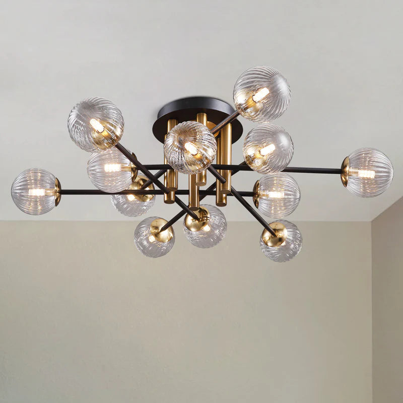 Modern Centre Piece Chandeliers 12 Bulbs Design 80W Elegant Ceiling Light Fixture Light for Dining Rooms Room Living Entryways Living Areas, Gold