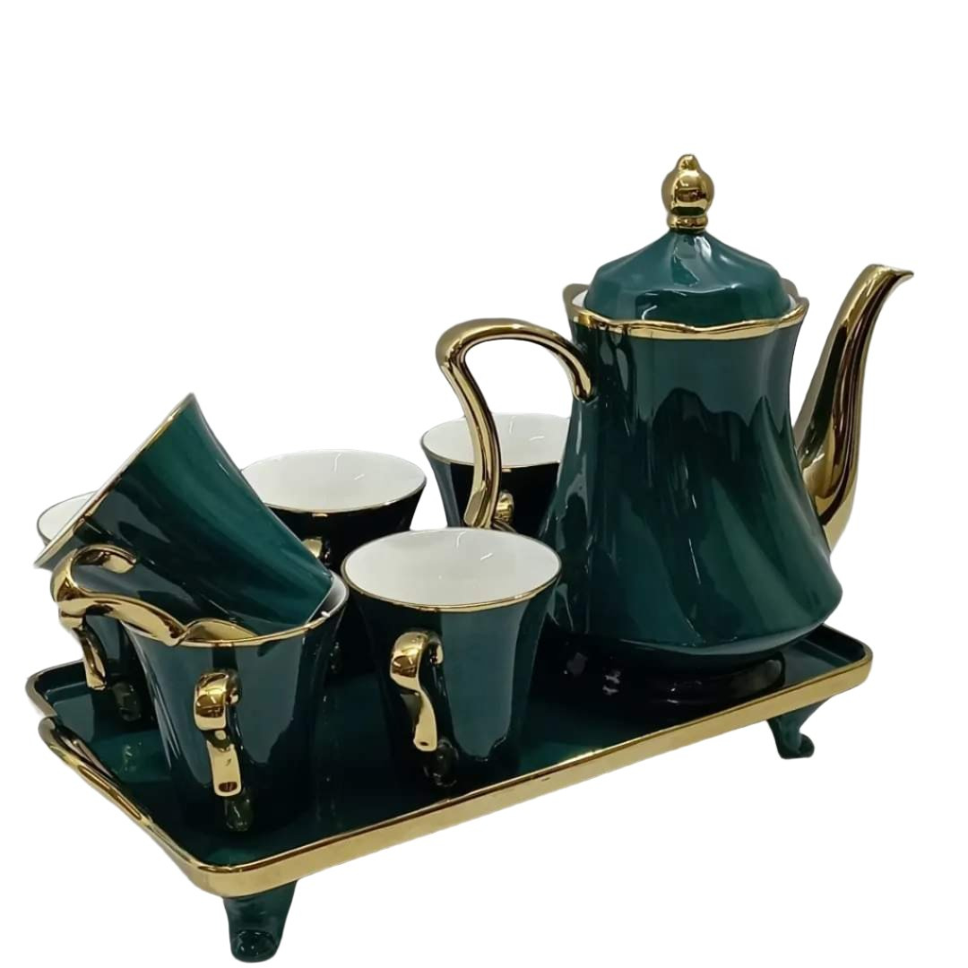 8 in1 Nordic Teaset | 1.3L Kettle & 320ml Cups Set with Teapot and Accessories