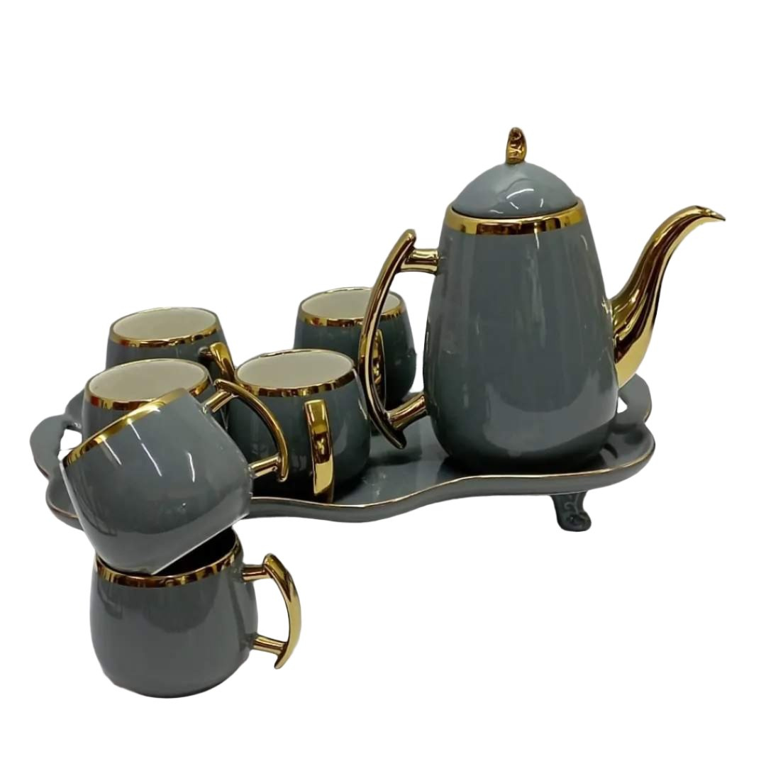 8 in1 Nordic Teaset | 1.3L Kettle & 320ml Cups Set with Teapot and Accessories