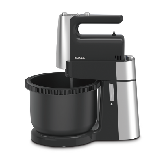 Rebune Stand Mixer | 5 Speed Settings, 400W Power with Beaters, Dough Hooks, Whisk & Plastic Bowl