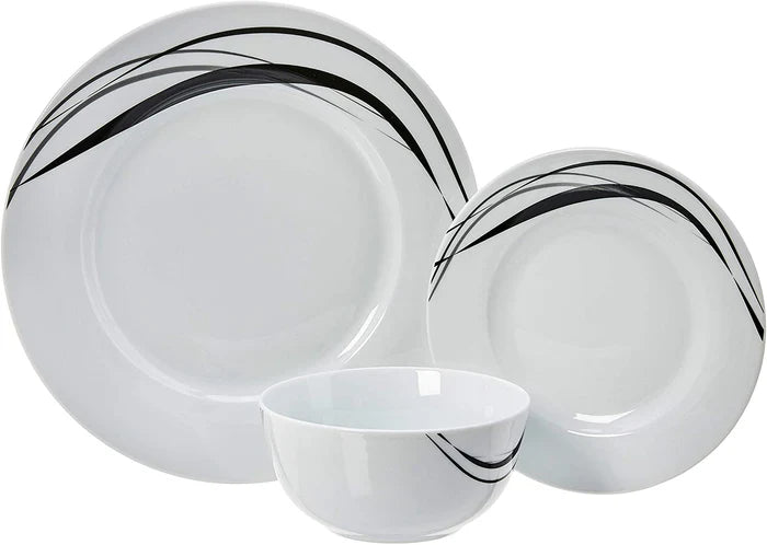 Ceramic Quality 16 Pcs Classique Dinner Set | Midnight | Perfect For Hosting Dinner Parties, Special Celebrations, & Enhancing Everyday Dining Experience