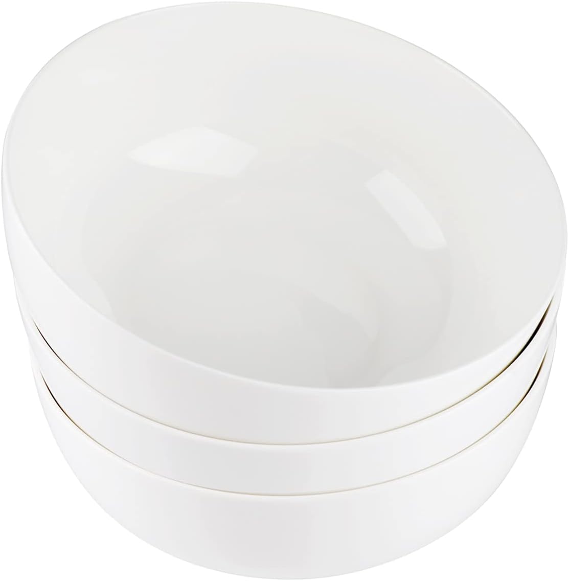 9 inch White Ceramic Round Dessert  | Salad Serving Bowl | One Piece High Quality Serveware