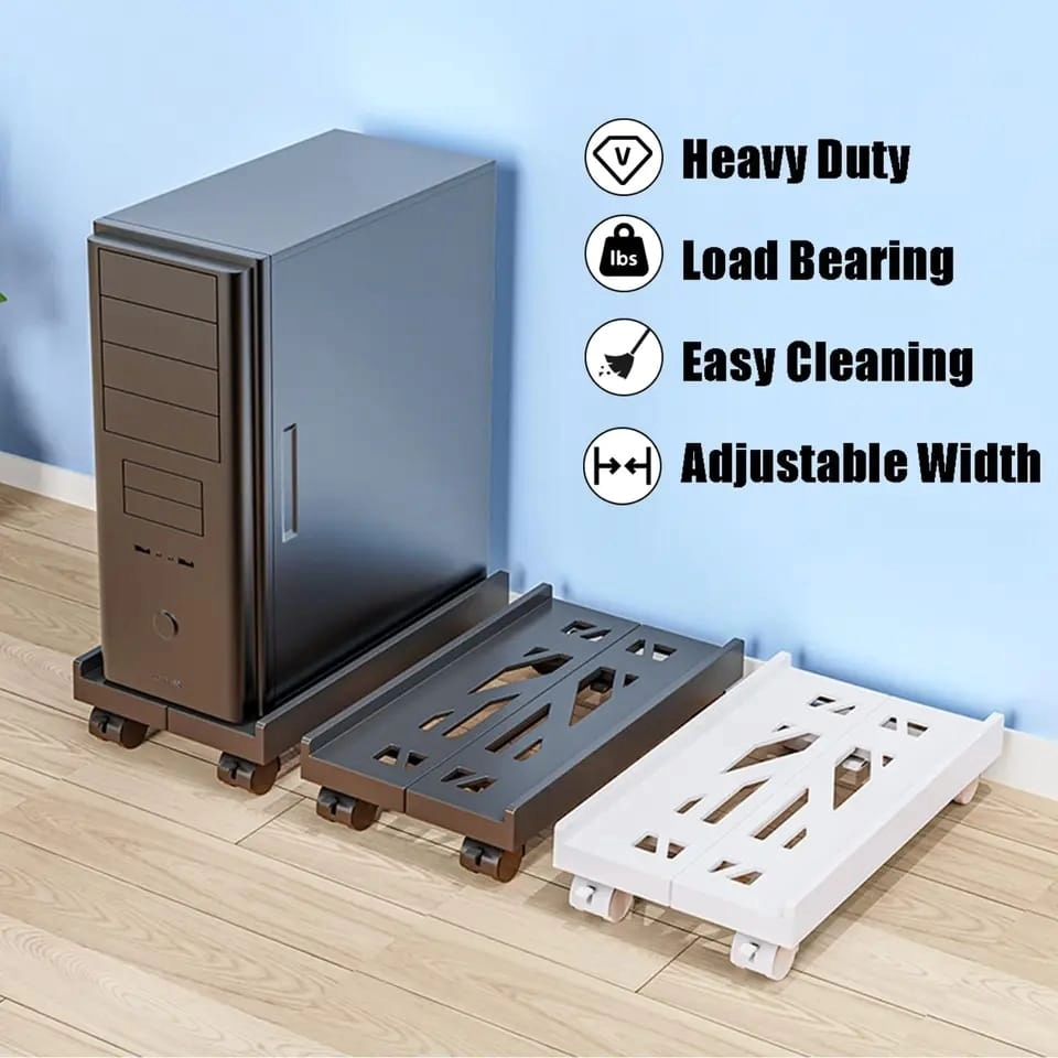 Adjustable Mobile CPU/Home Theatre Stand | MultiPurpose Rolling Stand