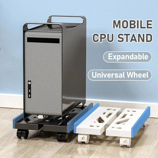 Adjustable Mobile CPU/Home Theatre Stand | MultiPurpose Rolling Stand