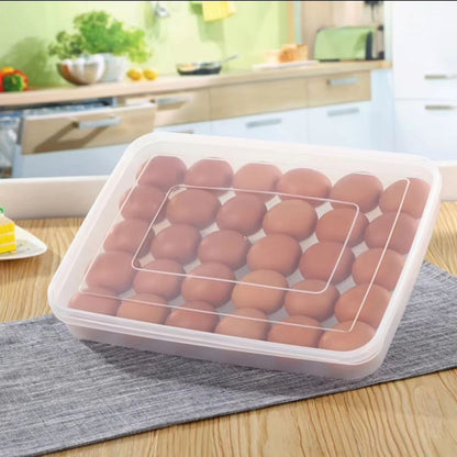 30pcs Stackable Egg Tray | Durable PP Egg Storage Solution | Efficient Kitchen Organizer