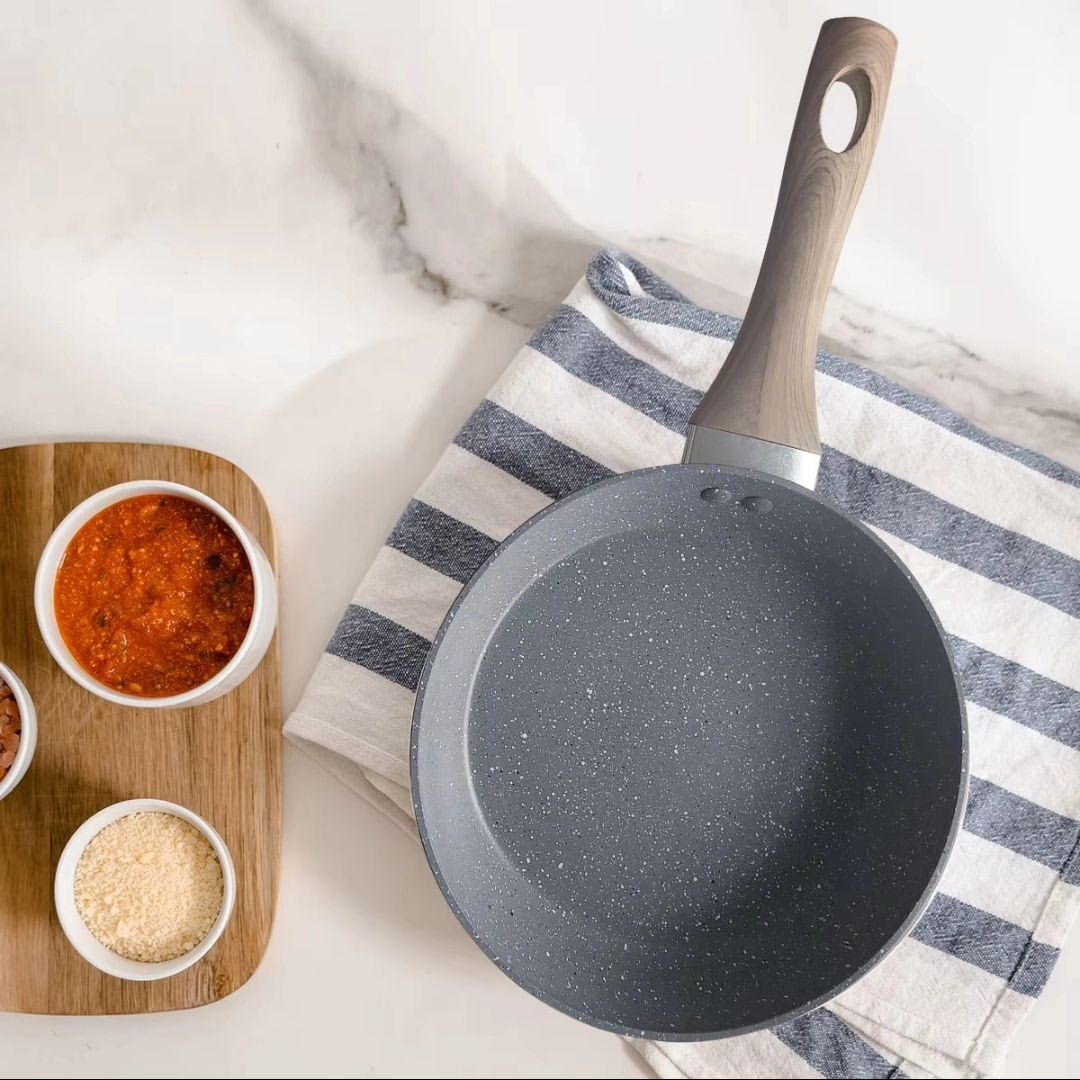 Granite Fry Pans  | Jio Heavy Duty | 28cm NonStick Pan for Everyday Cooking