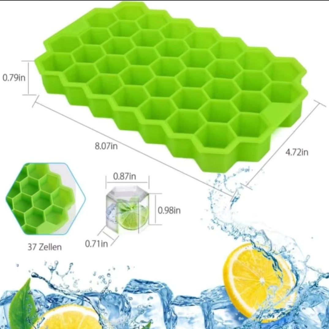 Silicone Ice Cube Tray Honeycomb Shaped | Flexible & Easy Release | BPA Free| Kitchen Gadgets|Kitchen Accessories