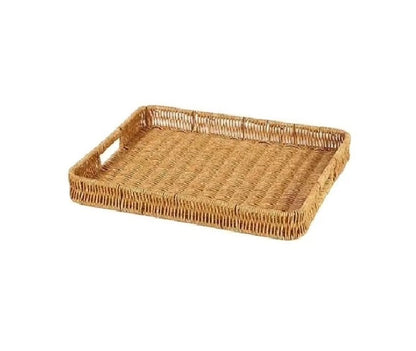 3in1 Handwoven Rattan Decorative Trays | Available in Rectangular and Circular Shapes | Ideal For Living Room, Kitchen, Or Dining Room Decor