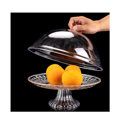 30cm Clear Acrylic Food Cover with Stand | Elegant Food Dome for Parties, Buffets, and Dining Table Protection