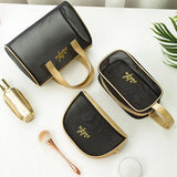 3pcs Makeup Organizer & Toiletry Wash Bag Set | Travel Cosmetic Pouch Set | Portable Makeup and Skincare Storage