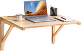 Wall Mounted Foldable Bamboo Wooden Table | Space Saving Bamboo Desk 60x40cm