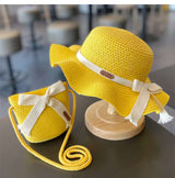 Kids' Sun Hat & Straw Bag Set (2-8 Years)