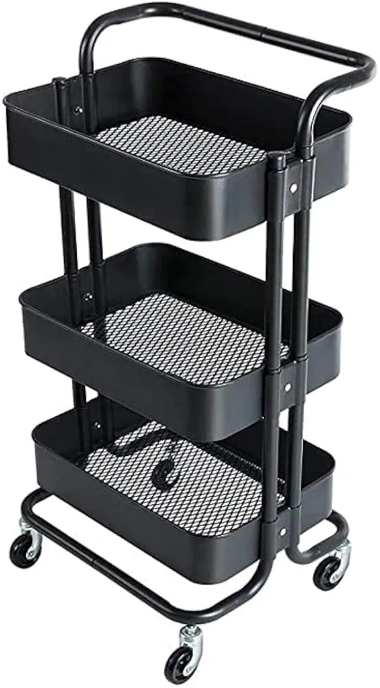 Multi-Functional Movable Trolley Storage Rack