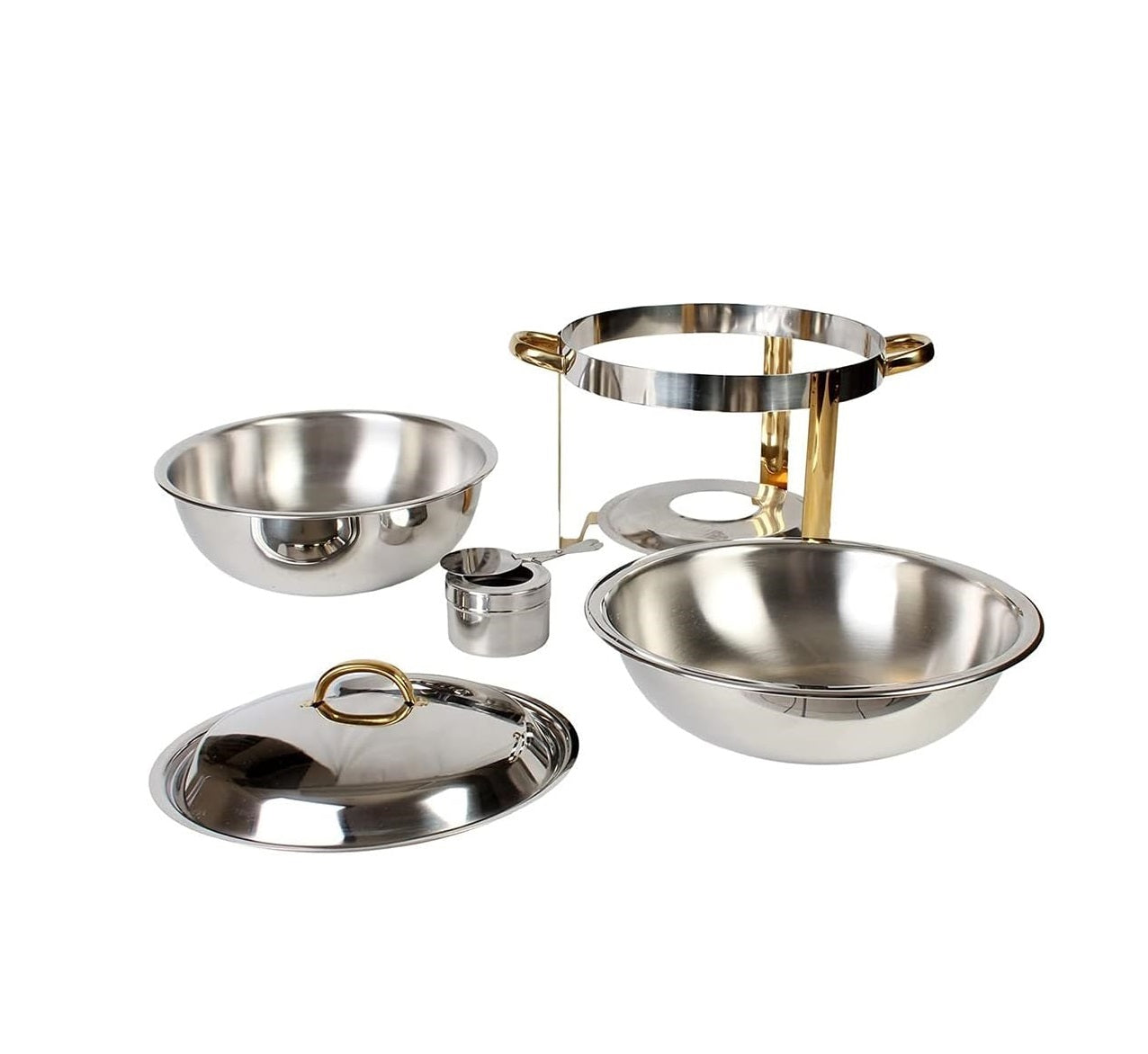 5.0L - Oval Cheffing Dish with Golden Stand